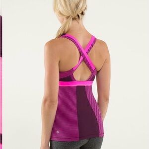Lululemon pink stuff your bra tank size 10
